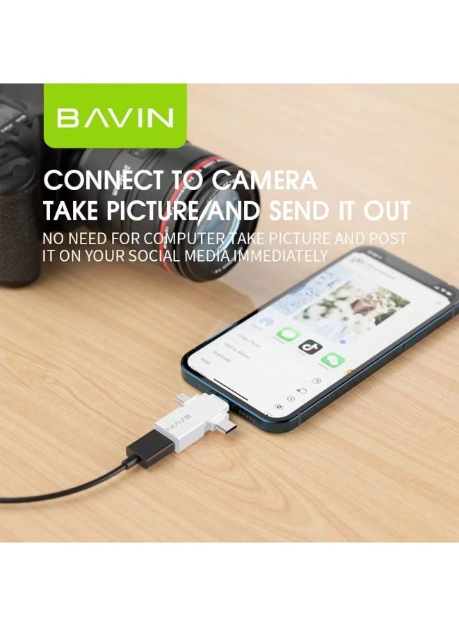 بافين محول 3 في 1 لنقل البيانات من الهاتف المحمول إلى ذاكرة فلاش - Image 4